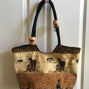 African anmial themed tote-purse